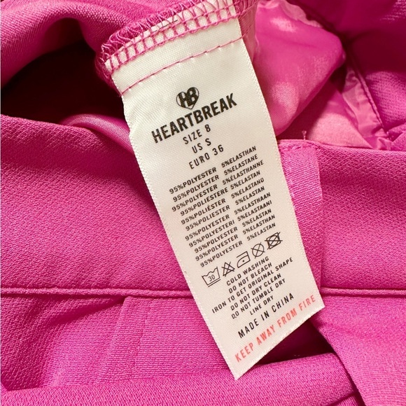 ASOS Heartbreak Barbie Pink Button Cuff Tailored Trousers Barbiecore Pants - Picture 11 of 14